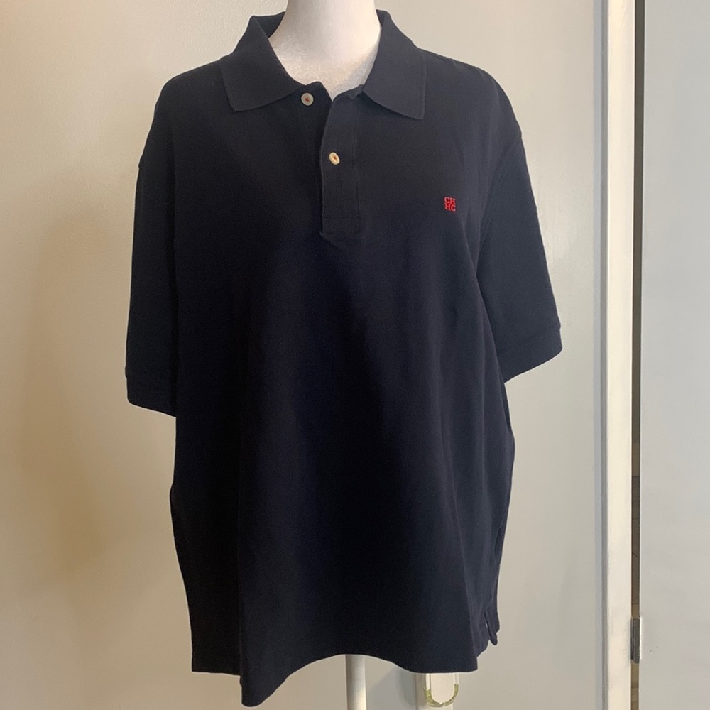 [Carolina Herrera] Navy Blue Polo Shirt - Size XXL - Picture 2 of 7
